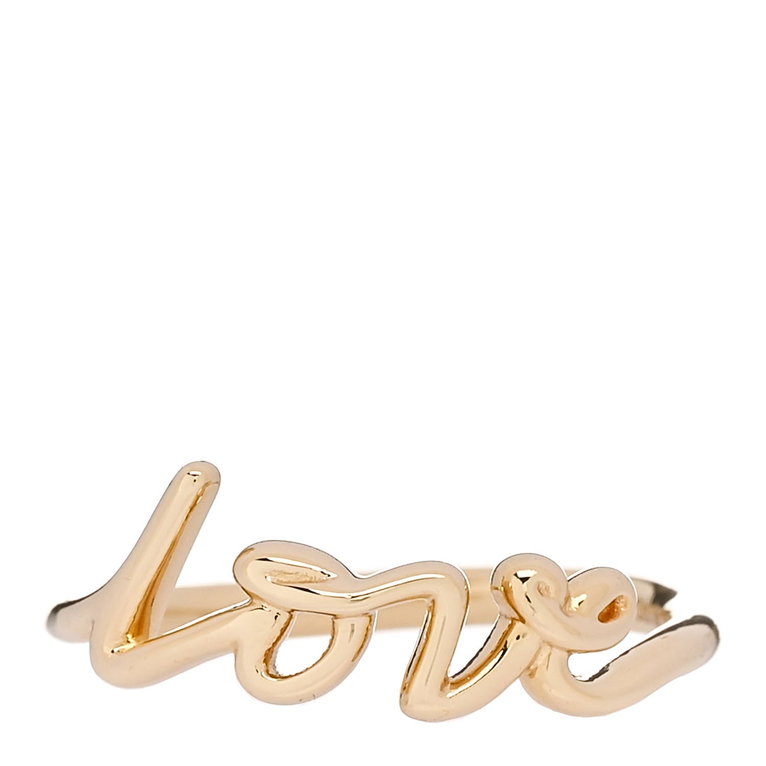 Tiffany 18K Yellow Gold Mini Paloma's Graffiti Love Ring 48 4.5 1 of 6