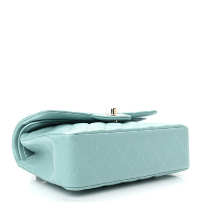 Chanel Caviar Quilted Small Double Flap Light Blue 3 of 10