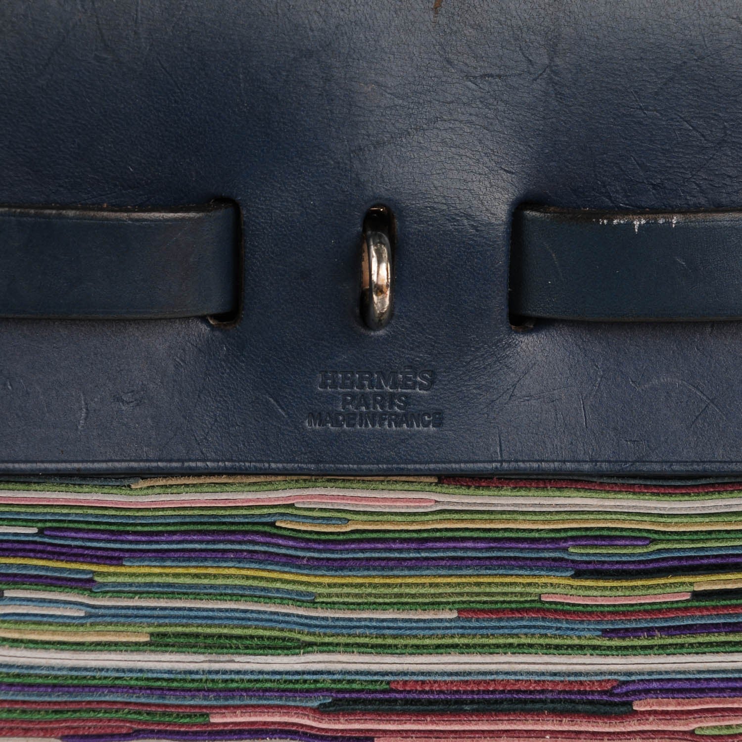 Hermes Barenia Vibrato Herbag 30 PM Indigo 6 of 14
