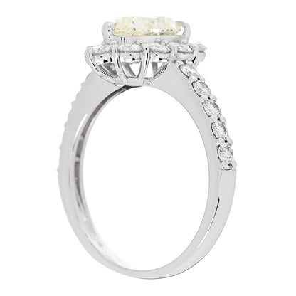 Parker & West by FASHIONPHILE Platinum Diamond 1.15ct Pear Cut Halo Engagement Ring 53 6.25 6 of 9