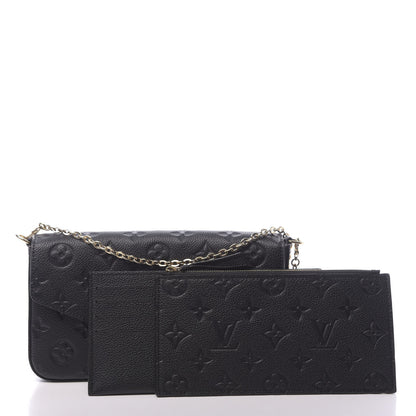 Louis Vuitton Empreinte Pochette Felicie Chain Wallet Black 4 of 11