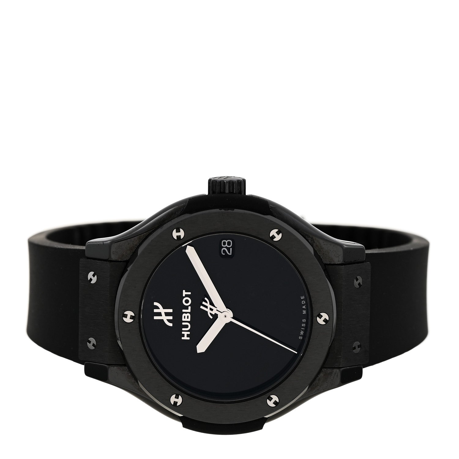 Hublot Ceramic Rubber 33mm Classic Fusion Black Magic Quartz Watch Black 581.CX.1270.RX.MDM 2 of 5