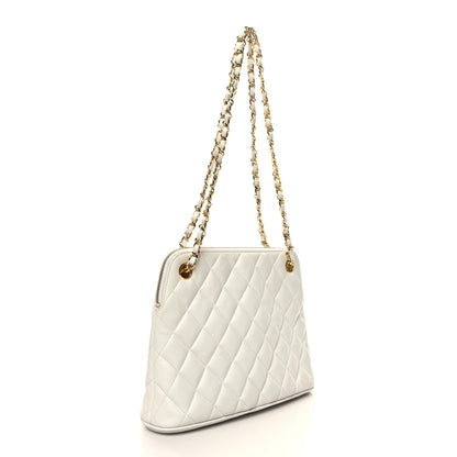 Chanel Lambskin Quilted CC Tote White 3 of 14