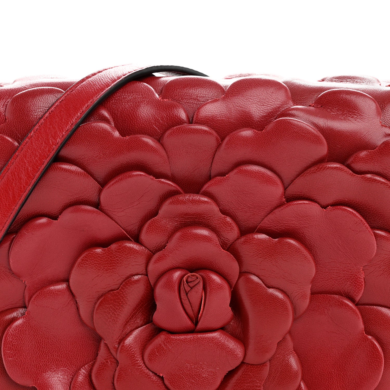 Valentino Garavani Nappa Atelier 03 Rose Edition Small Flap Crossbody Bag Cerise 7 of 15