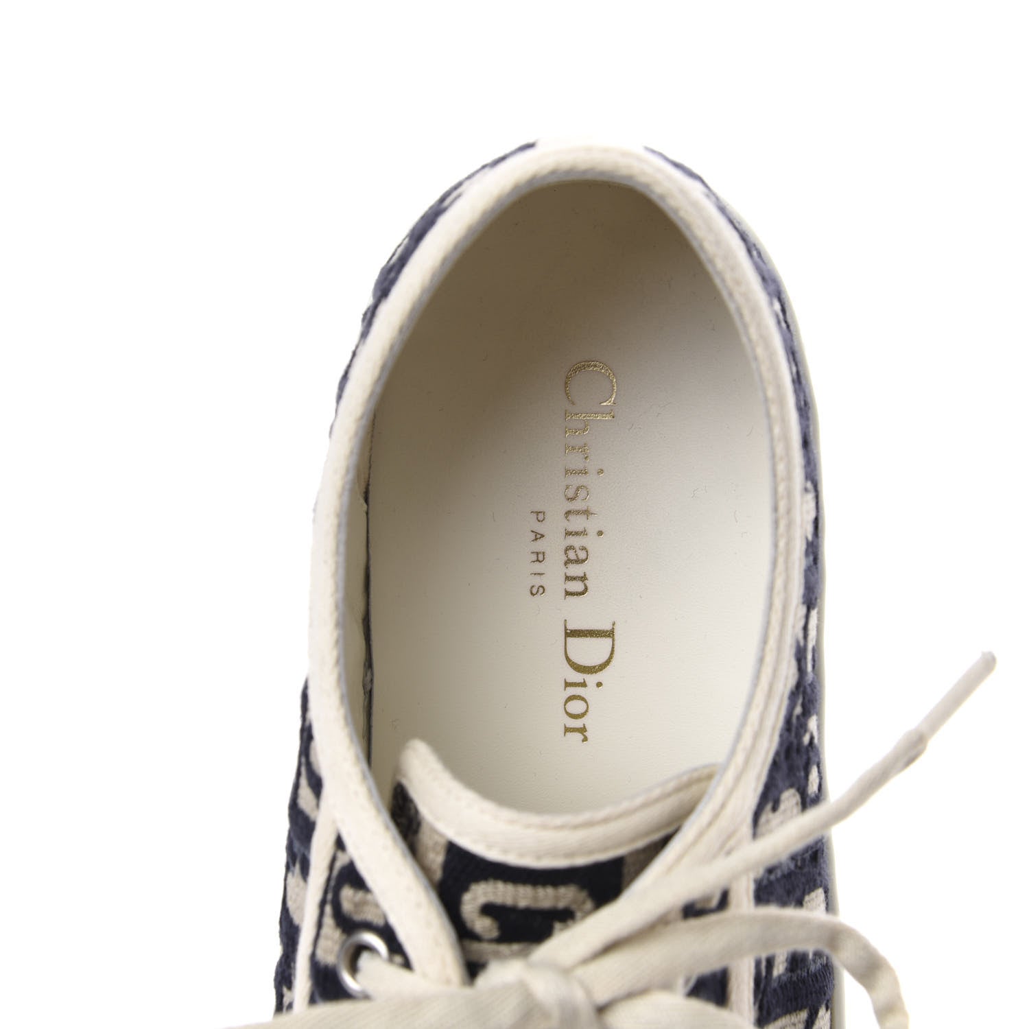 Christian Dior Canvas Oblique Walk'N'Dior Low Top Sneakers 40.5 Deep Blue 8 of 11