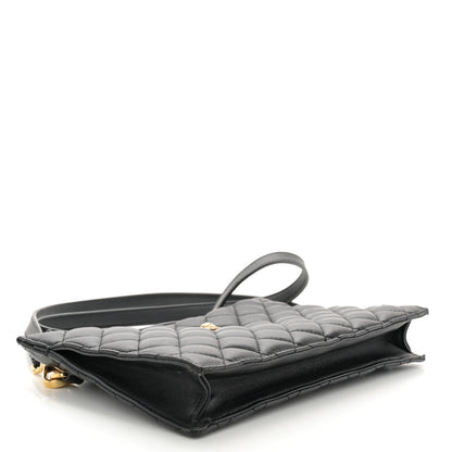 Versace Calfskin Quilted Small Tribute Icon Pouch Black 4 of 11