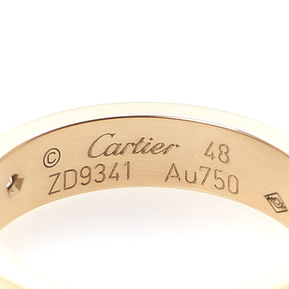Cartier 18K Yellow Gold Diamond 4mm LOVE Wedding Band Ring 48 4.5 4 of 4
