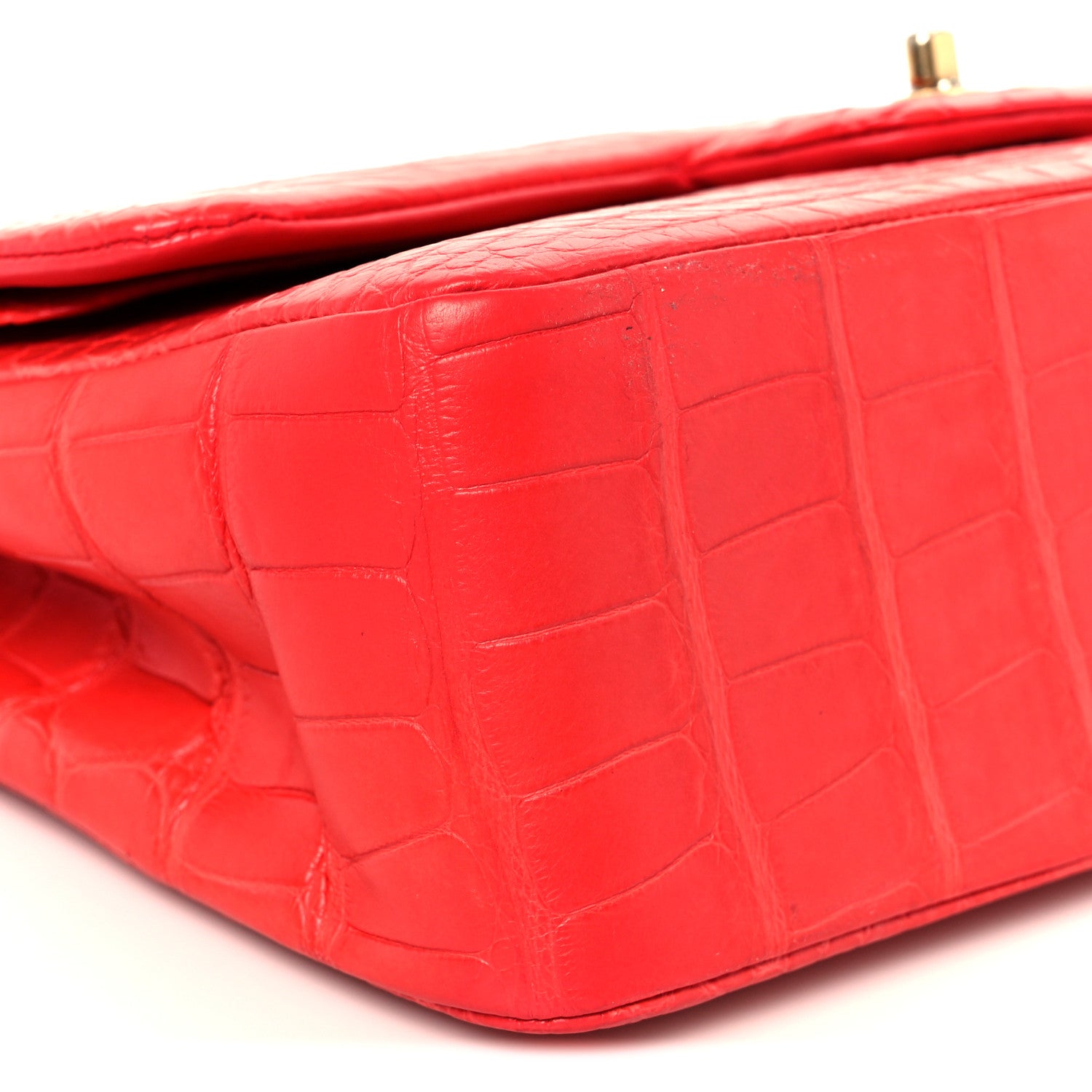 Chanel Alligator Jumbo Double Flap Red 10 of 11