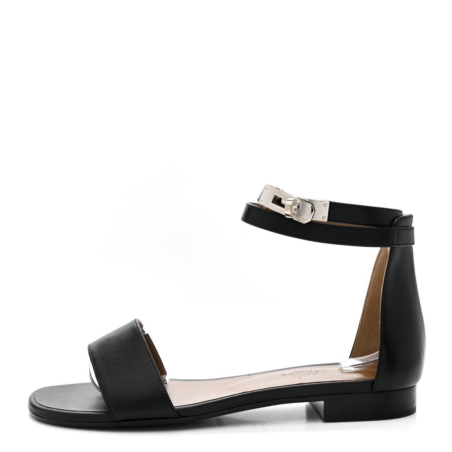 Heritage Calfskin Baia Sandals 37 Black