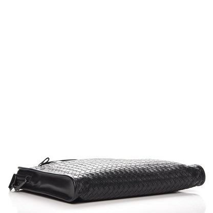Bottega Veneta Calfskin Leggero Intrecciato Briefcase Nero Black 4 of 8