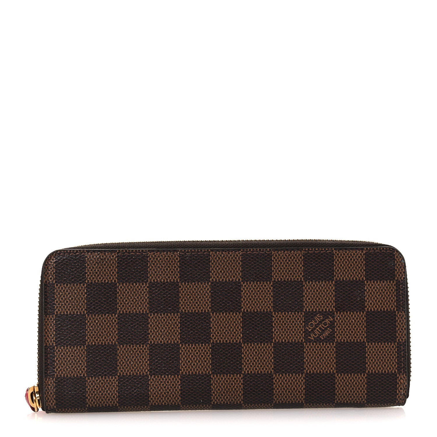 Louis Vuitton Damier Ebene Clemence Wallet Cherry 1 of 8