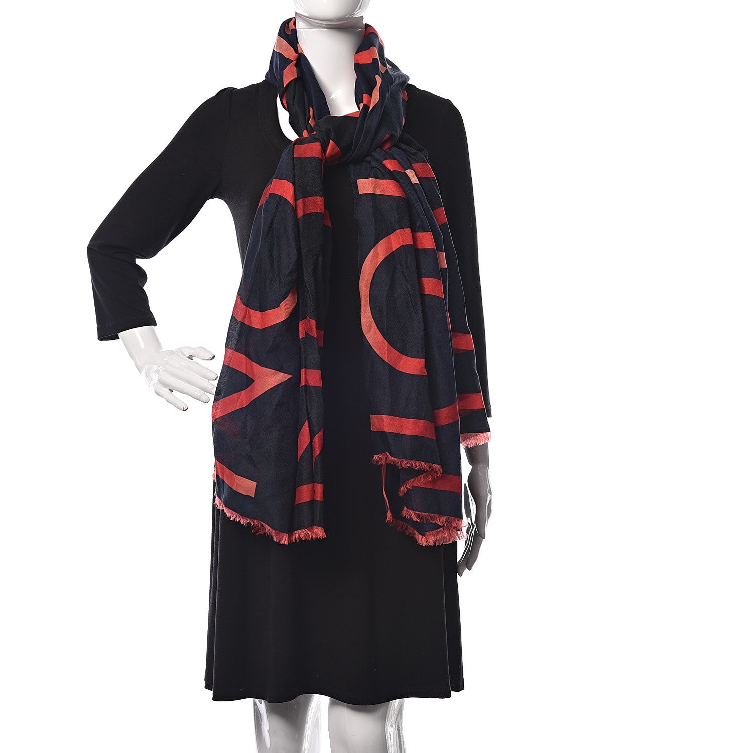 Louis Vuitton Cotton Silk LV Neon Stole Shawl Blue Infini 2 of 4
