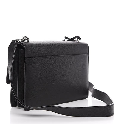 Saint Laurent Grained Calfskin Monogram Sunset Satchel Black 2 of 8
