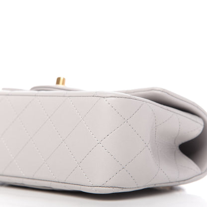 Chanel Lambskin Quilted Mini Top Handle Rectangular Flap Grey 7 of 11
