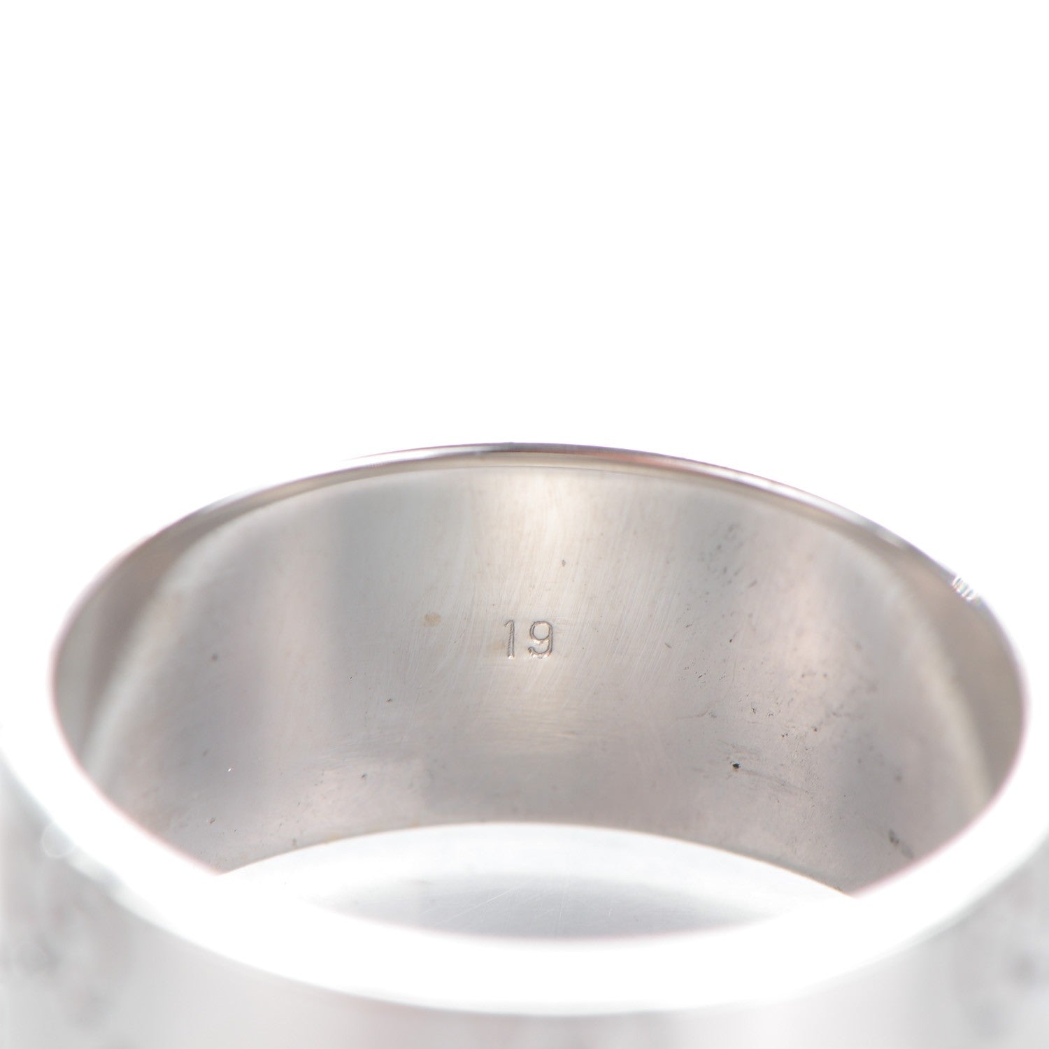 Gucci 18K White Gold 9mm Icon Band Ring 8.75 4 of 6