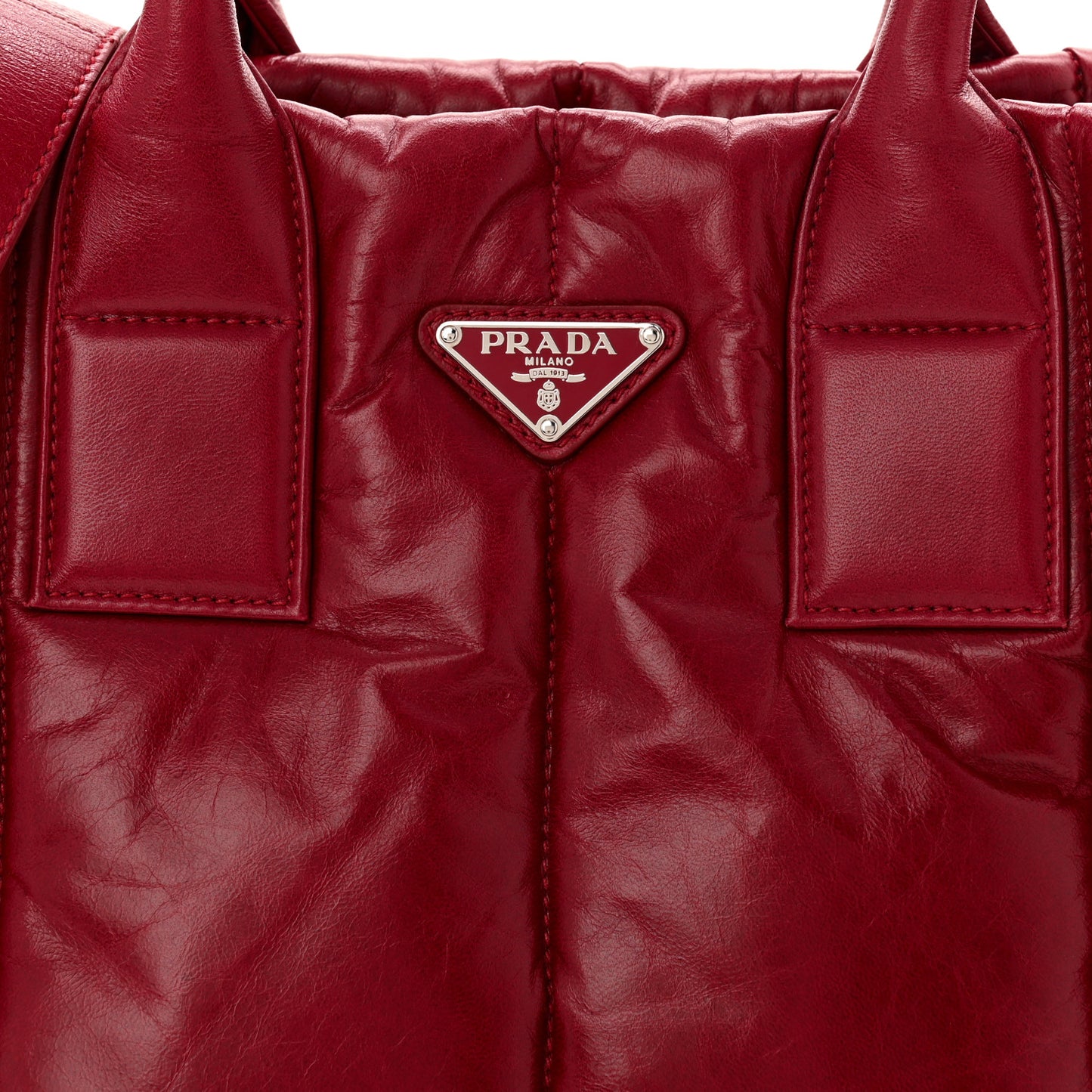 Nappa Bomber Tote Cherry