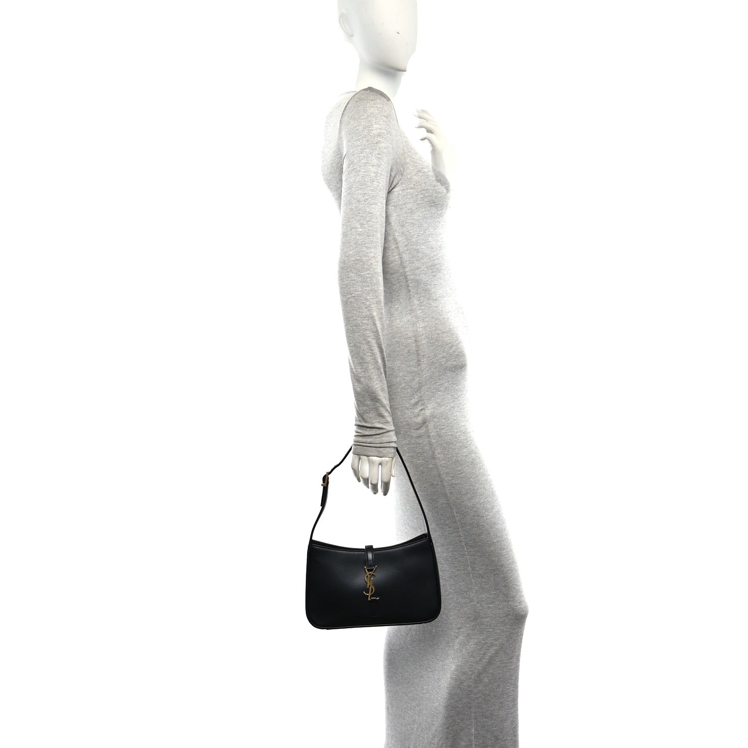 Saint Laurent Smooth Calfskin Le 5 A 7 Hobo Black 2 of 10