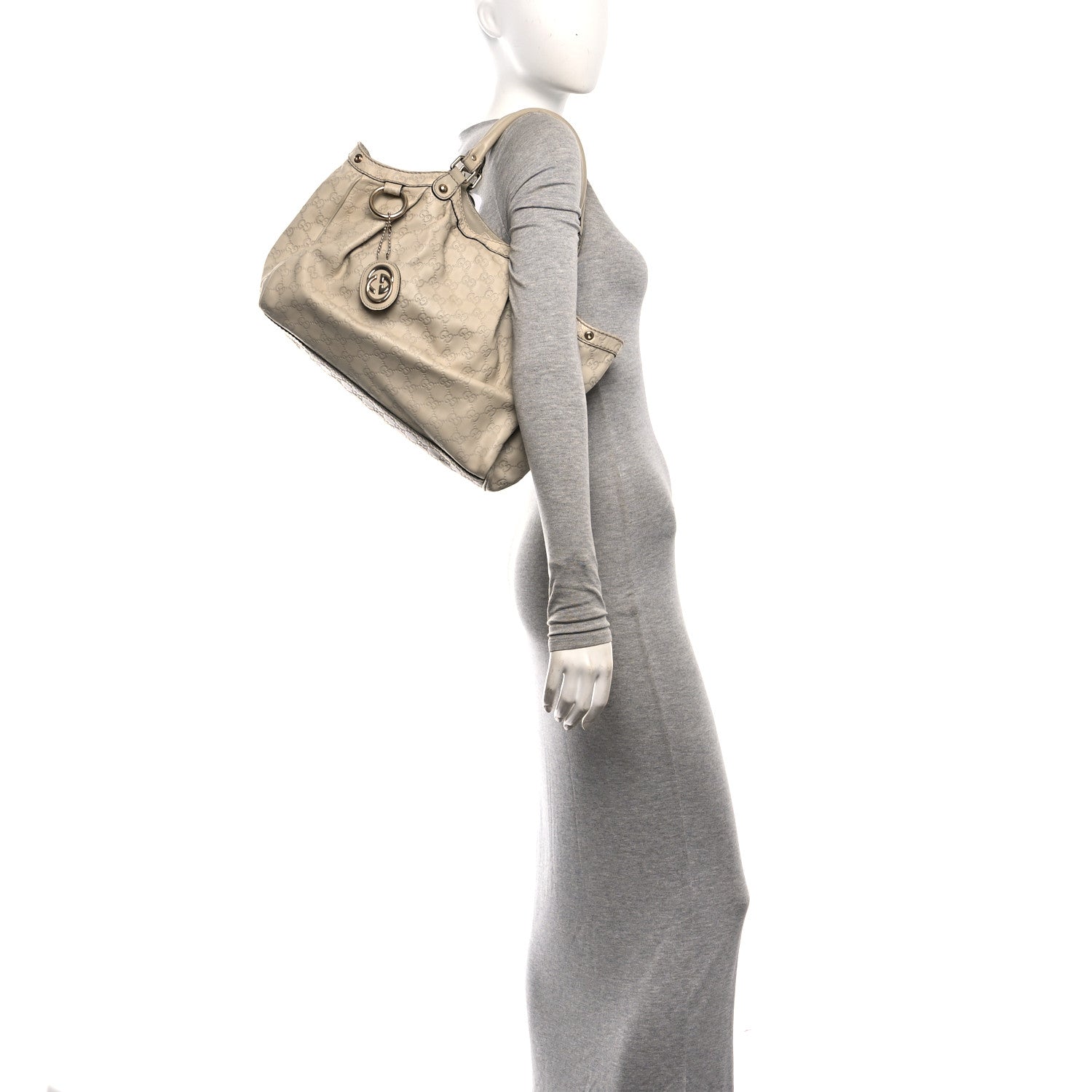 Gucci Guccissima Medium Sukey Tote Mystic White 2 of 10