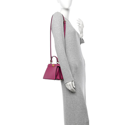 Fendi Shiny Nappa Petite Peekaboo I SEE U Satchel Ciclamino Pilar 2 of 9