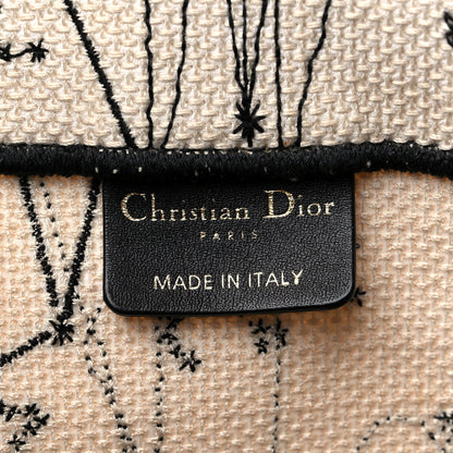 Christian Dior Canvas Embroidered Zodiac Book Tote Latte Multicolor 6 of 14