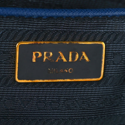 Prada Saffiano Lux Large Double Zip Tote Bluette 6 of 8