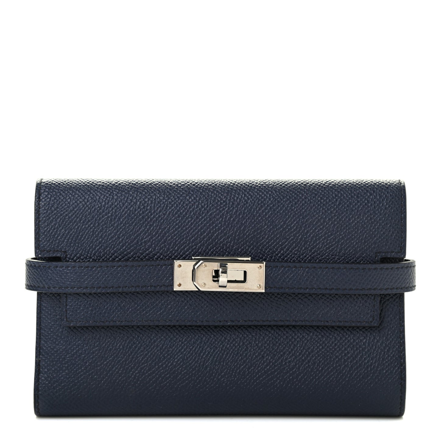 Epsom Verso Medium Kelly Wallet Bleu Indigo Rose Pourpre