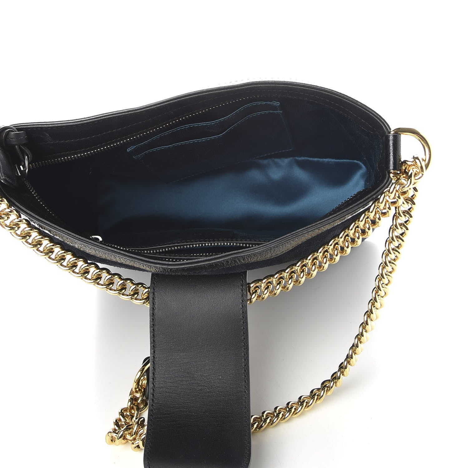 Gucci Suede Patent Dragon Embroidered Medium Dionysus Bucket Bag Dark Blue 5 of 11
