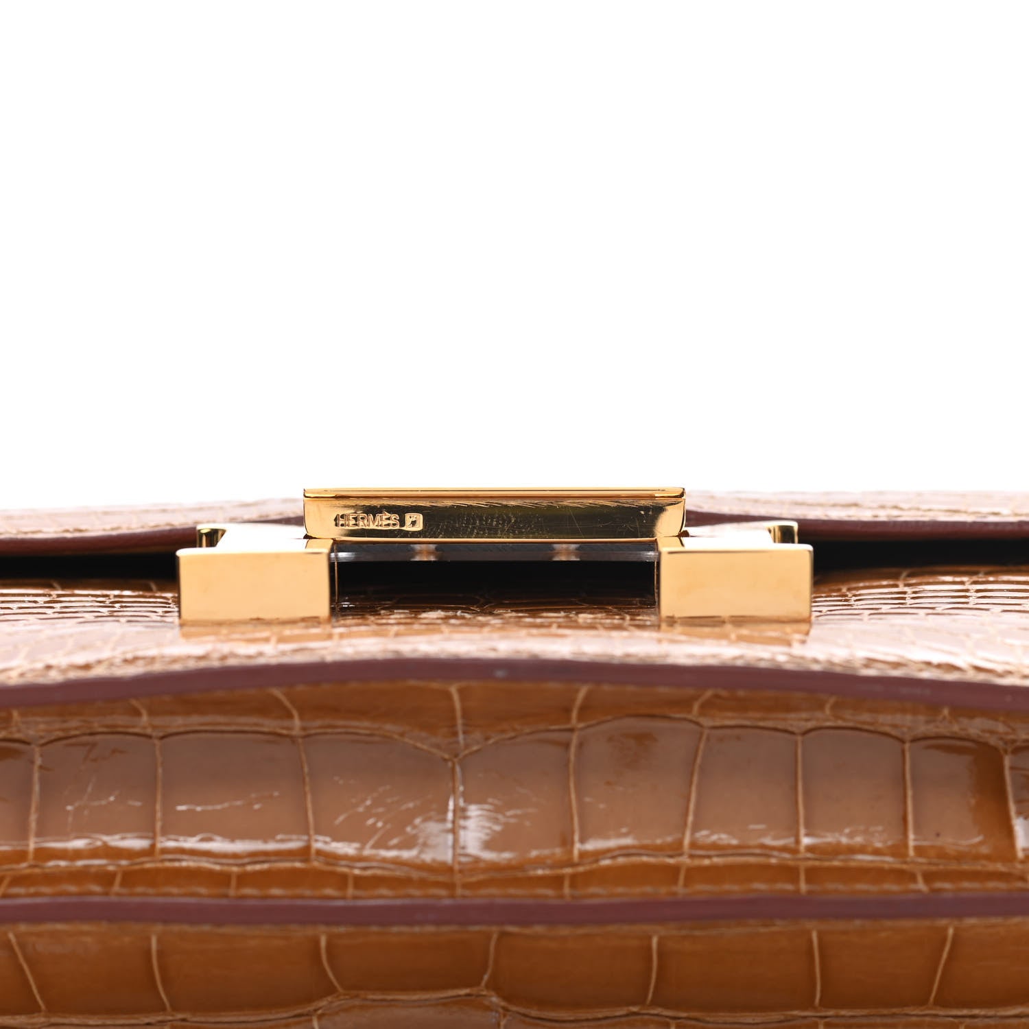 Hermes Shiny Alligator Constance 18 Tabac Camel 14 of 24