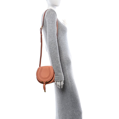 Chloe Grained Calfskin Small Marcie Saddle Bag Wood Rose 2 of 12