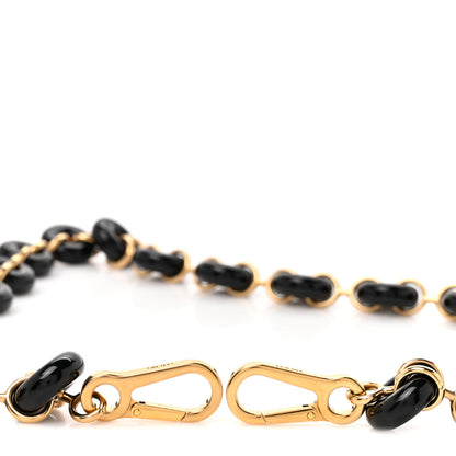 Loewe Brass Acetate Donut Chain Shoulder Strap Black Gold 3 of 4