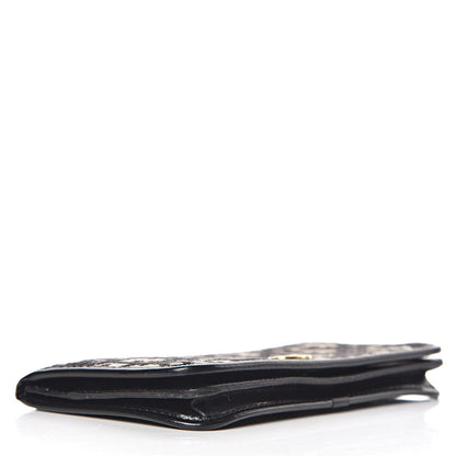 Christian Dior Monogram Flap Wallet Black 4 of 12