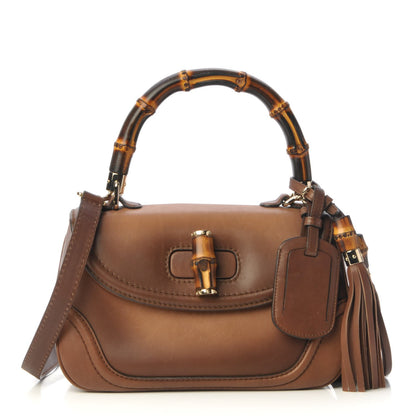 Gucci Calfskin Small New Bamboo Top Handle Bag Brown 1 of 19