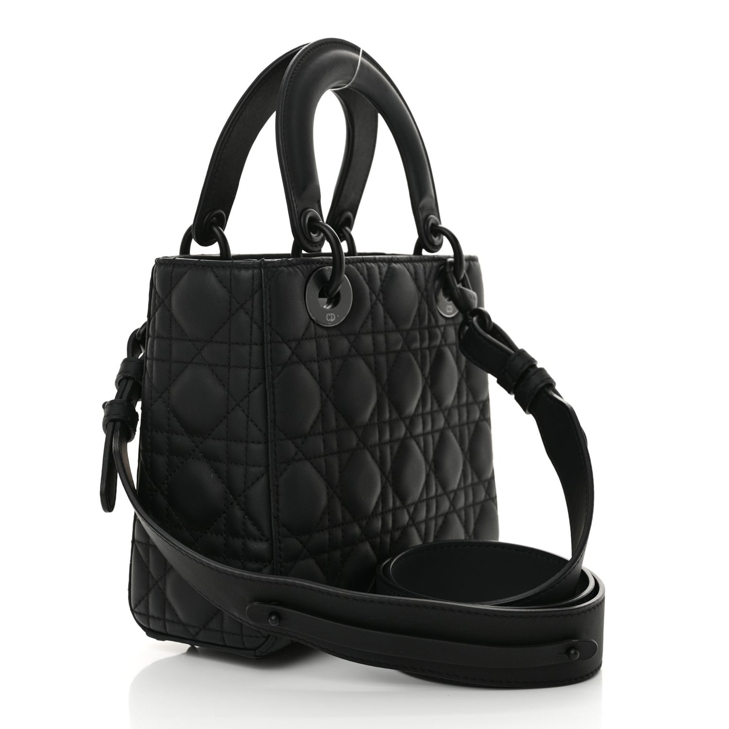 Ultra Matte Calfskin Cannage Small My ABCDior Lady Dior Black