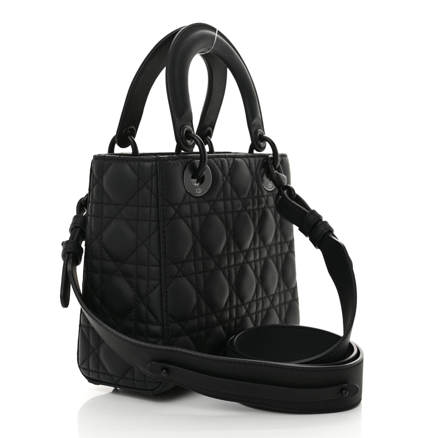 Christian Dior Ultra Matte Calfskin Cannage Small My ABCDior Lady Dior Black 3 of 10