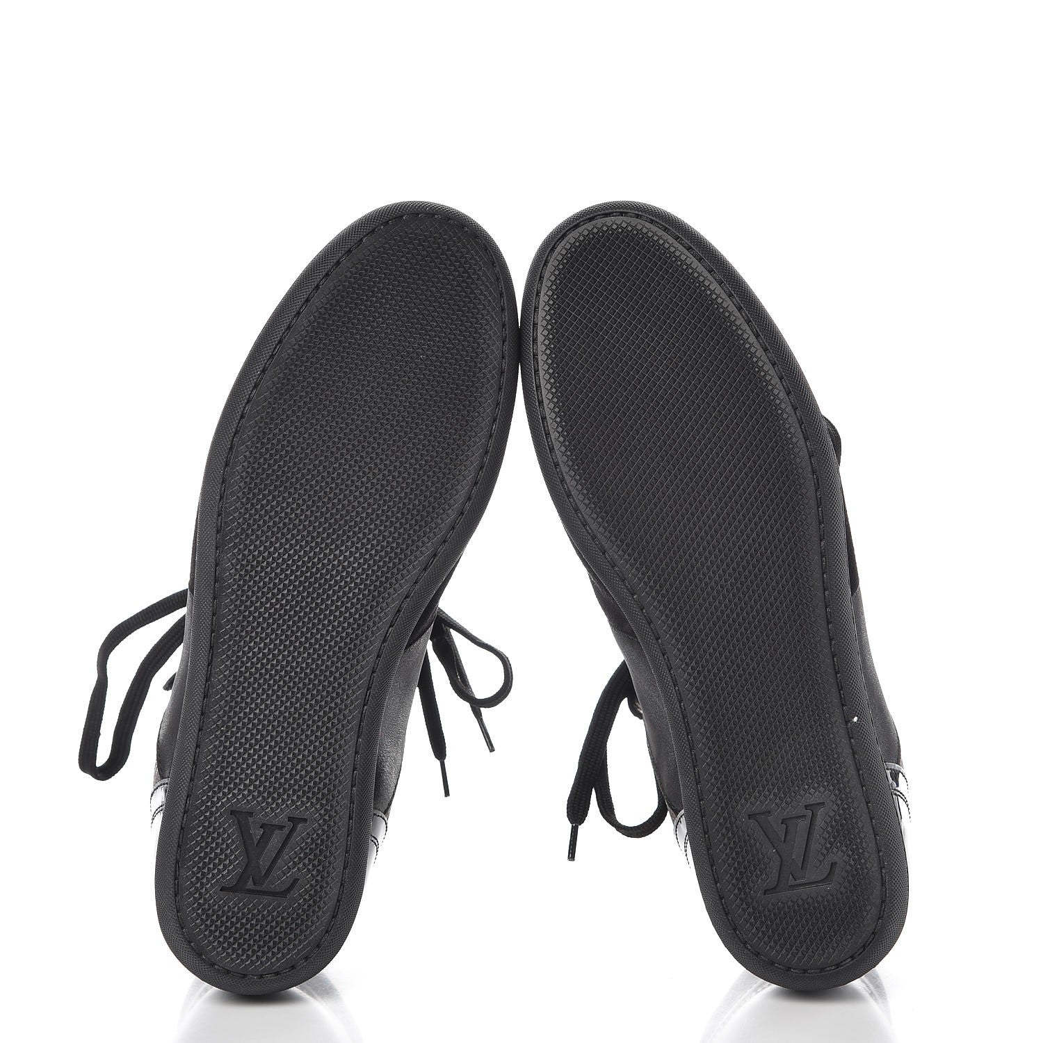 Louis Vuitton Suede Patent Monogram Move Up Sneakers 36 Black 5 of 10
