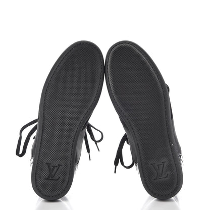 Louis Vuitton Suede Patent Monogram Move Up Sneakers 36 Black 5 of 10