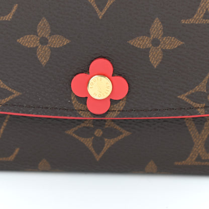 Louis Vuitton Monogram Bloom Flower Emilie Wallet Coquelicot 5 of 9