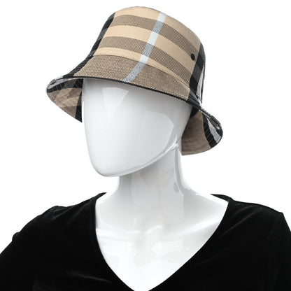 Burberry Cotton Canvas Giant Check Bucket Hat S Dusty Sand 2 of 10