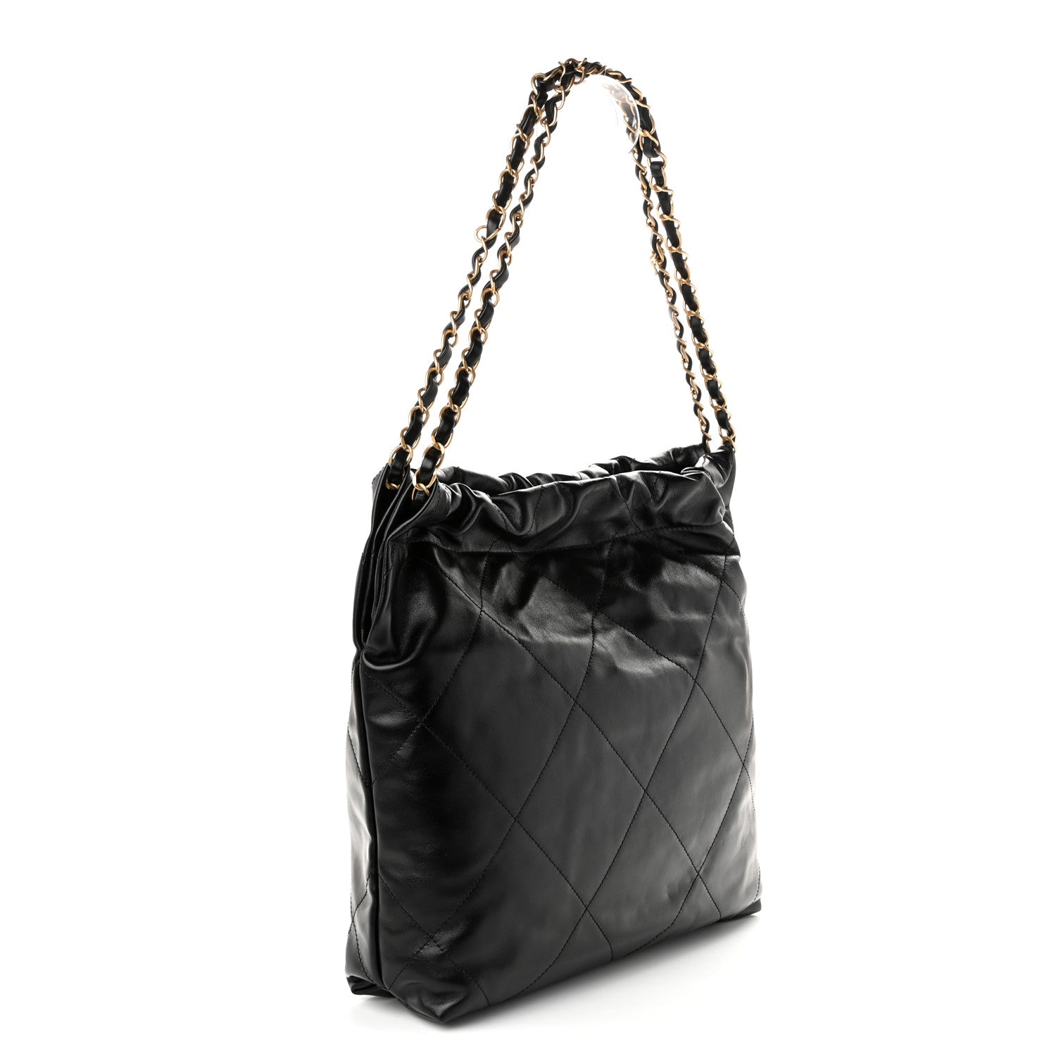 Chanel Shiny Calfskin Quilted Small Chanel 22 Black 4 of 11