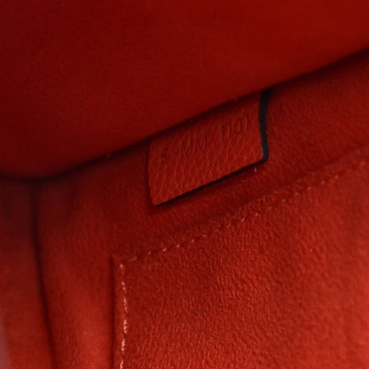 Celine Drummed Calfskin Nano Luggage Vermillion 7 of 16