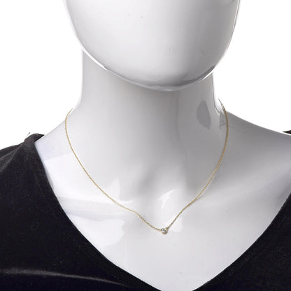 Tiffany 18K Yellow Gold Diamond .14ct Elsa Peretti Diamonds by the Yard Pendant Necklace 2 of 6