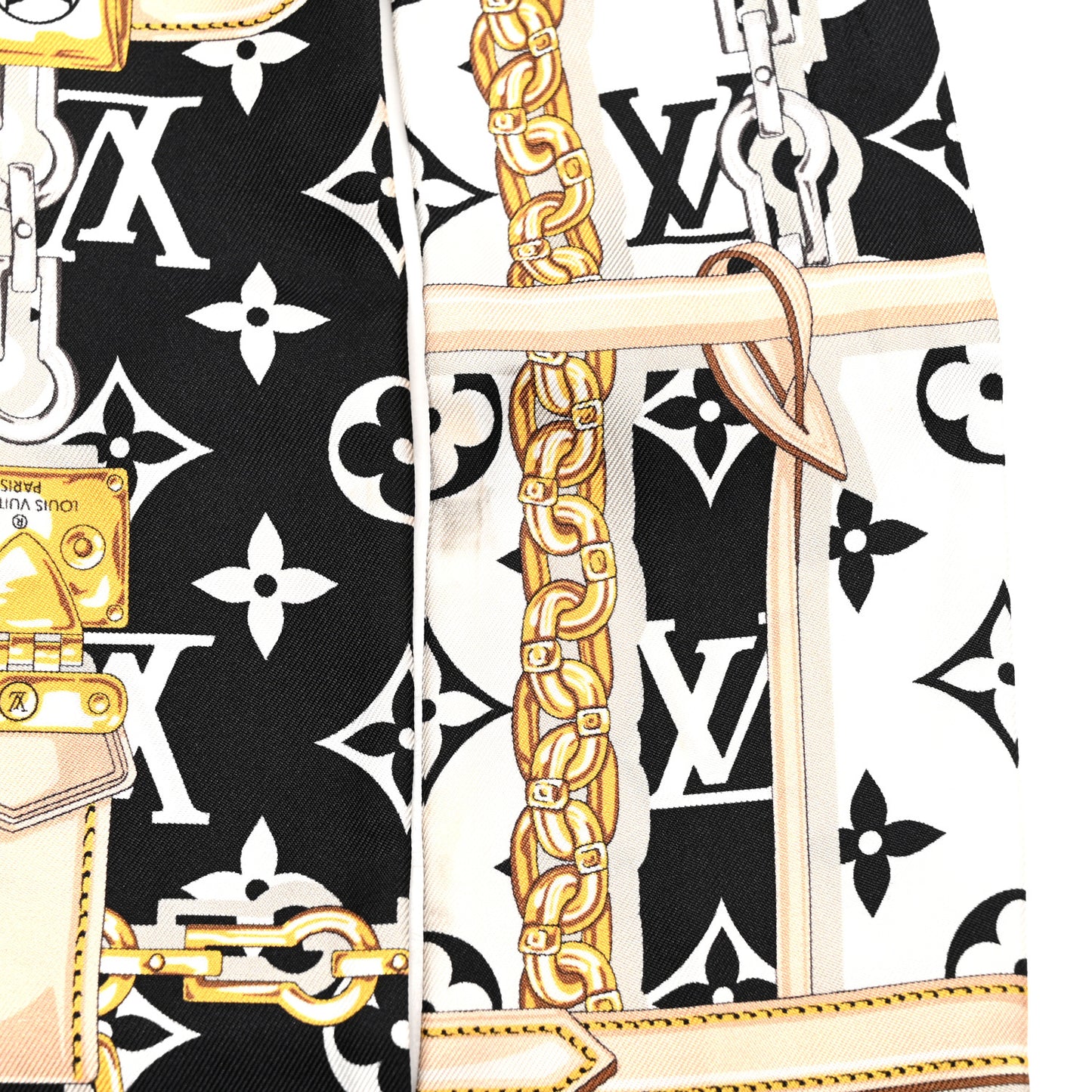Silk Monogram Confidential Bandeau Black