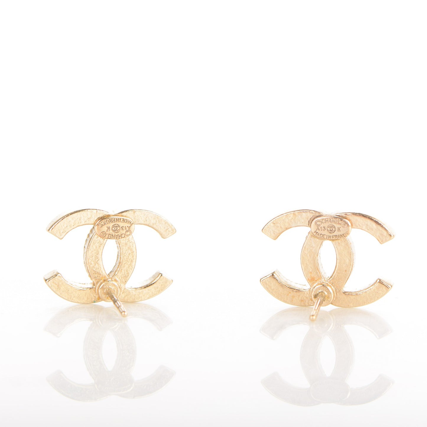 Crystal CC Earrings Gold