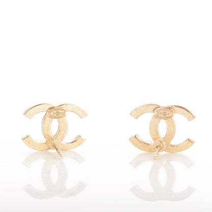 Chanel Crystal CC Earrings Gold 3 of 4