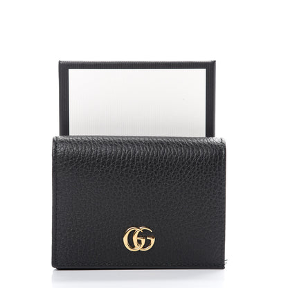 Gucci Pebbled Calfskin GG Marmont Card Case Black 8 of 8
