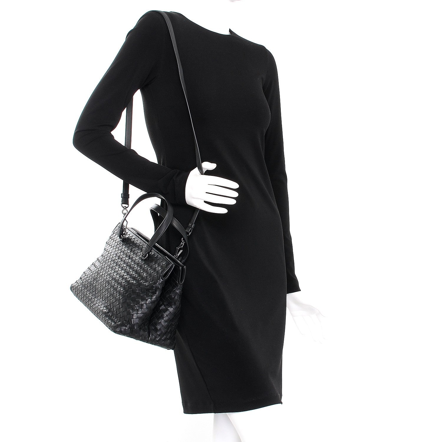 Bottega Veneta Nappa Intrecciato Medium Top Handle Tote Nero Black 2 of 8