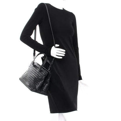 Bottega Veneta Nappa Intrecciato Medium Top Handle Tote Nero Black 2 of 8
