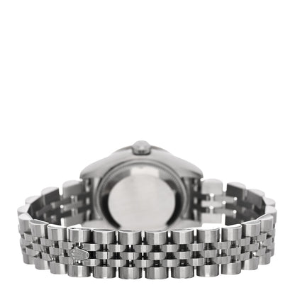 Rolex Stainless Steel 18K White Gold Diamond Mother of Pearl 26mm Oyster Perpetual Datejust Watch 179384 3 of 5