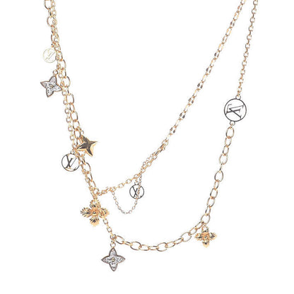 Louis Vuitton Metal Blooming Strass Necklace Gold 1 of 11