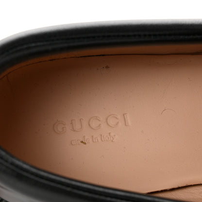 Gucci Magnum Calfskin Nappa Crystal Womens Interlocking G Platform Chunky Lug Sole 40mm Loafers 38.5 Black 7 of 9